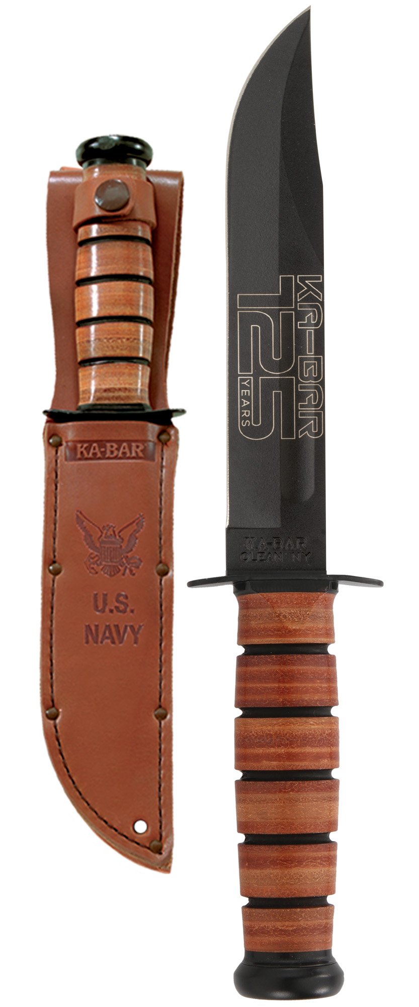 KA-BAR USN 125th Anniversary Knife and Sheath