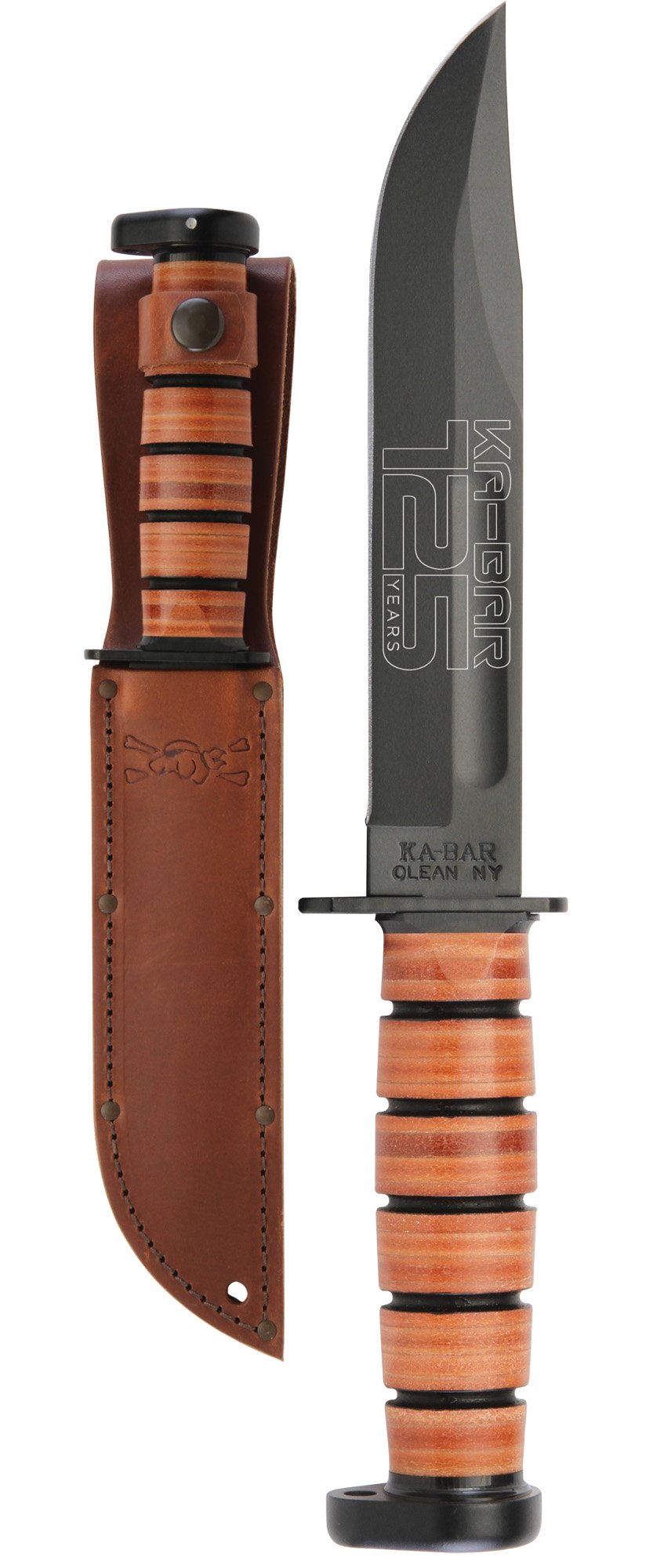 KA-BAR Dogs Head 125th Knife and Sheath